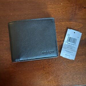 Coach Black Leather Wallet with Card Holder